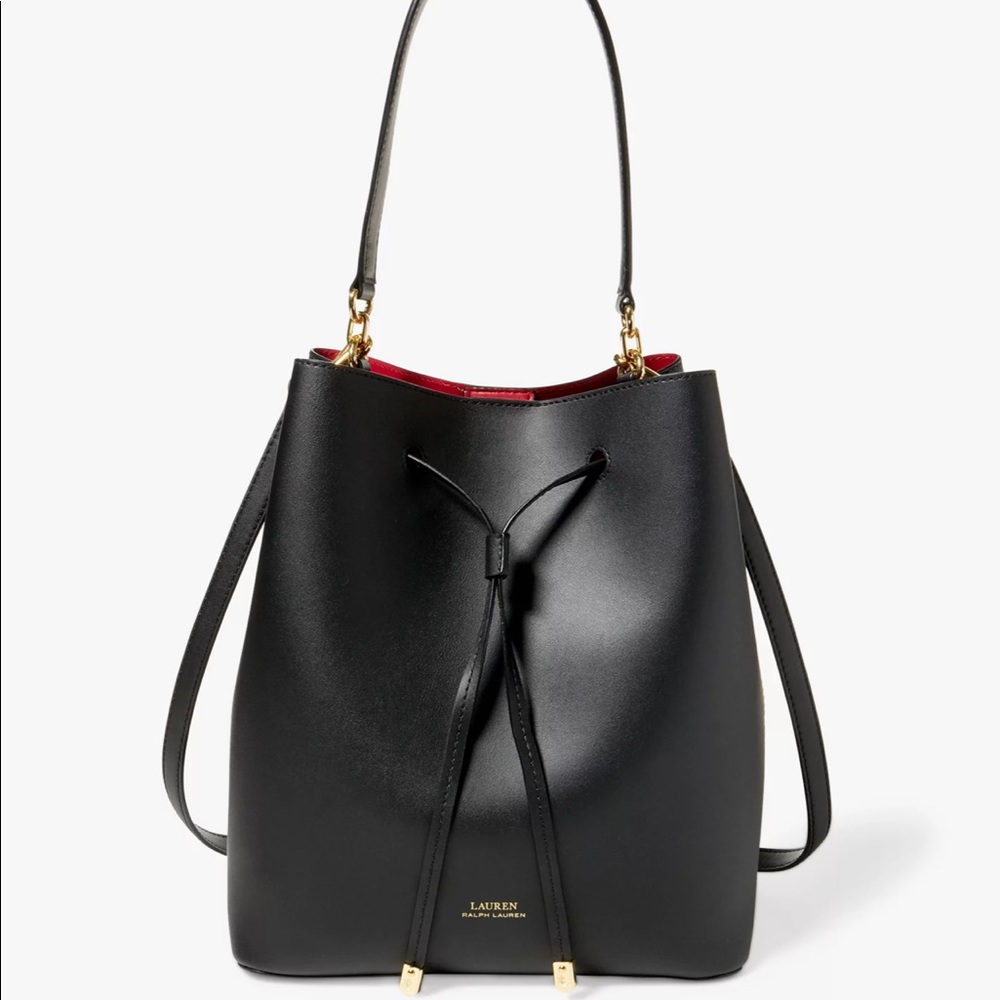 Ralph Lauren Dryden Debby Drawstring bucket  crossbody shoulder  Handbag